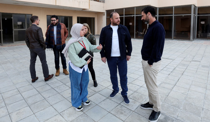 The Middle East chief of The International Committee of the Red Cross, Fabrizio Carboni, visits a hotel turned into shelter for displaced people who fled from their southern Lebanon villages due to ongoing cross-border hostilities between Hezbollah and Israeli forces, in Zahrani, southern Lebanon March 6, 2024. (REUTERS)