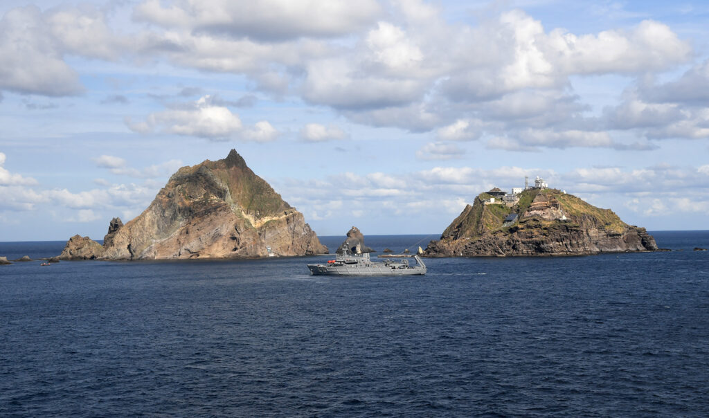 While ties between the two countries have improved recently, the neighbours are at odds over the sovereignty of the islands called Dokdo in South Korea and Takeshima in Japan. (AFP)