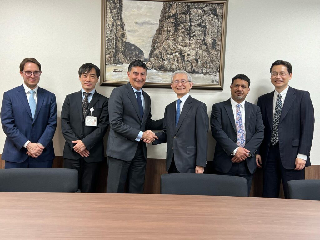 The two officials highlighted the valuable role that JCCME plays in supporting Japanese investment in Saudi Arabia. (X/@KSAembassyJP)