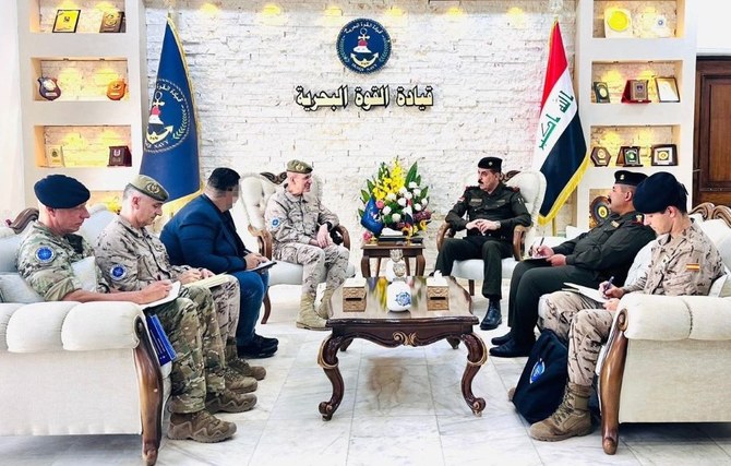 Lt Gen Jose Antonio Aguero Martinez meets with Lt Gen Mazen Abdul Wahed Kabayan, Baghdad, Iraq, Mar. 26, 2024. (X/@IraqNato)