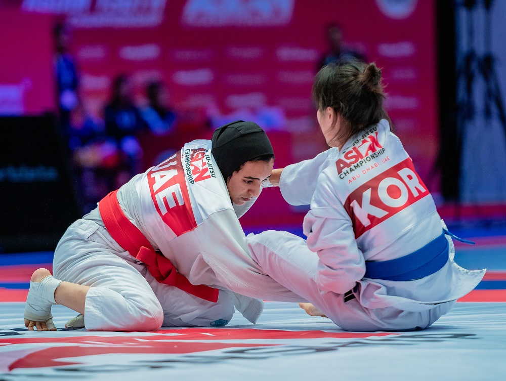 3 golds, 2 silvers and 2 bronzes crowned the UAE champions’ performance on the 1st day of the championship at Mubadala Arena, Abu Dhabi. (Supplied)