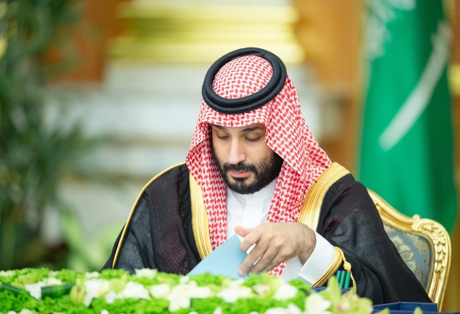 Saudi Crown Prince Mohammed bin Salman chaired the cabinet meeting on Tuesday. (SPA)
