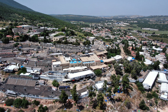 A view of Mount Meron, where clashes erupted on Sunday between police and Jewish pilgrims at a religious festival site in northern Israel, where three years ago 45 people died in a crowd crush. (Reuters/File Photo)