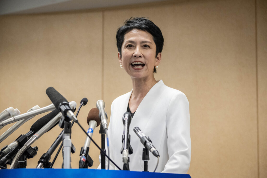 Renho, one of the lawmakers representing the Tokyo constituency of the House of Councillors, was first elected to the upper chamber of the Japanese parliament in 2004 from the now-defunct Democratic Party of Japan. (AFP)