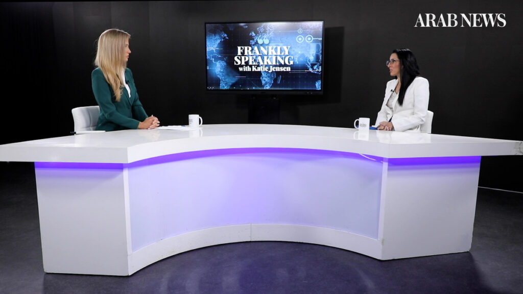Appearing on Arab News current affairs program “Frankly Speaking,” Rharrit said she was pleased to hear President Biden calling for a ceasefire in Gaza, but warned it did not prevent US arms sales to Israel nor commit to creating a Palestinian state. (AN Photo)