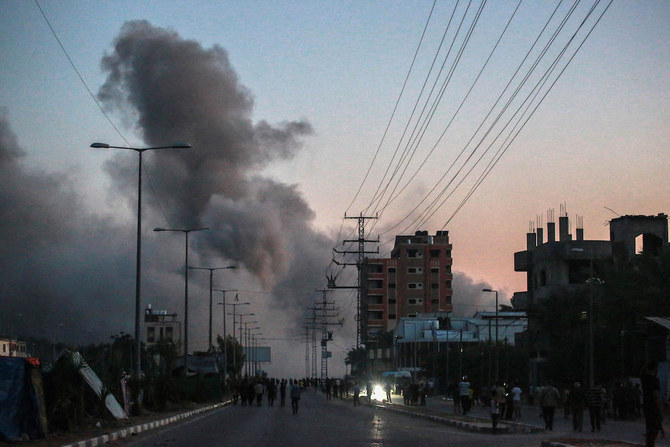 Above, smoke billows following an earlier Israeli airstrike in central Gaza Strip on June 6, 2024. (AFP)
