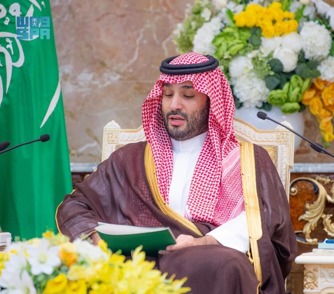 Saudi Arabia’s Crown Prince Mohammed bin Salman holds an annual reception for officials and dignitaries who are performing Hajj this year. (SPA)