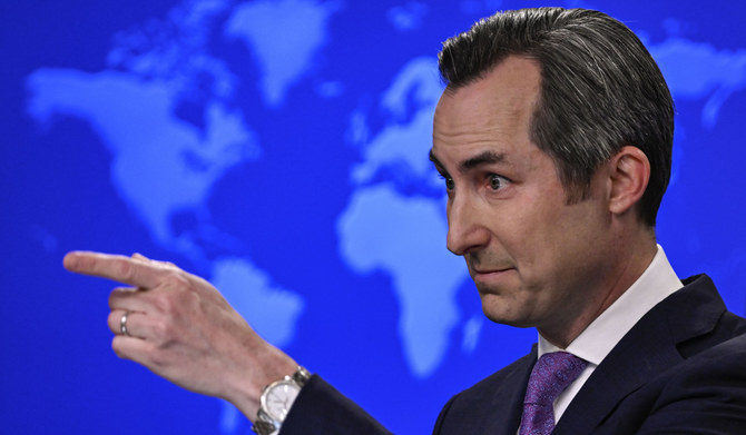 US State Department Spokesperson Matthew Miller speaks to reporters during the daily press briefing at the State Department in Washington, United States, June 3, 2024. (Getty Images)