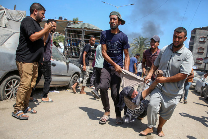 The deadly Israeli barrage on Al-Mawasi killed at least 92 people and wounded more than 300. (Reuters)