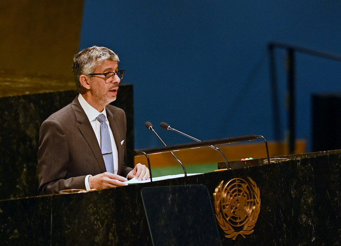 Saudi Arabia’s permanent representative to the UN, Abdulaziz Alwasil said Tel Aviv must comply with the UN Security Council’s own resolutions, which call for an immediate ceasefire and the delivery of aid into Gaza. (AFP file photo)