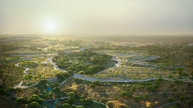 An imaginative photo of King Abdulaziz Park (north of Riyadh), which is expected to be completed in 36 months. (Supplied)