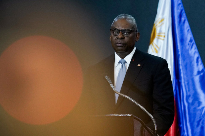 US Secretary of Defense Lloyd Austin speaks during a joint press conference. (REUTERS)