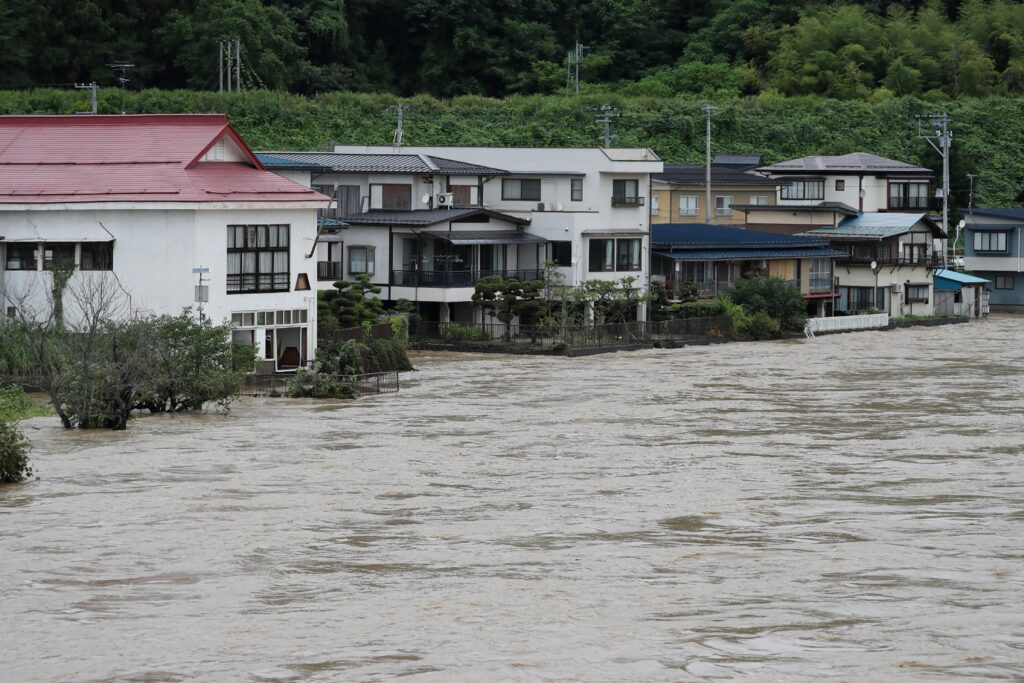 In Yamagata, the heavy rain has claimed the lives of two people. (AFP)