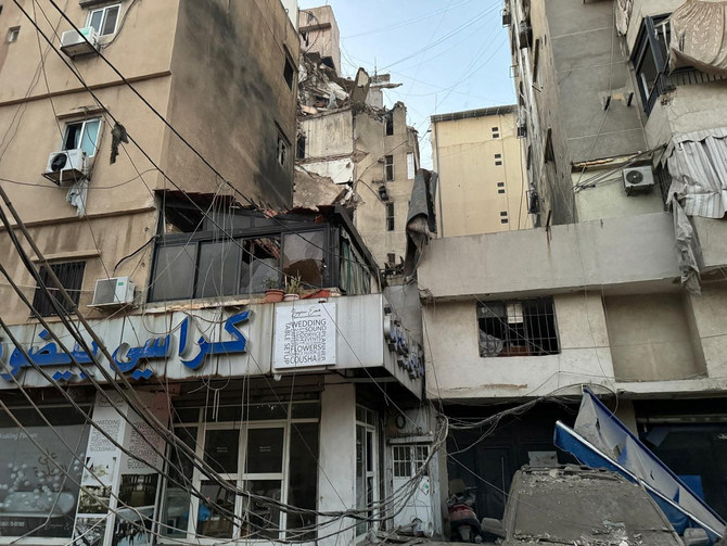 A view shows damage after what security sources said was a strike on Beirut’s southern suburbs, Lebanon on July 30, 2024. (Reuters)