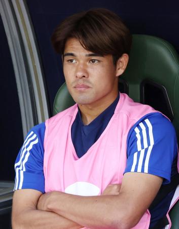 This picture taken on January 19, 2024 shows Japan's Kaishu Sano reacting on the bench during the Qatar 2023 AFC Asian Cup Group D football match against Iraq. (AFP)