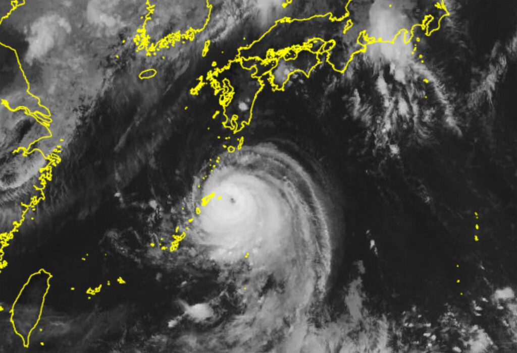 This handout image taken from the Japan Meteorological Agency's satellite