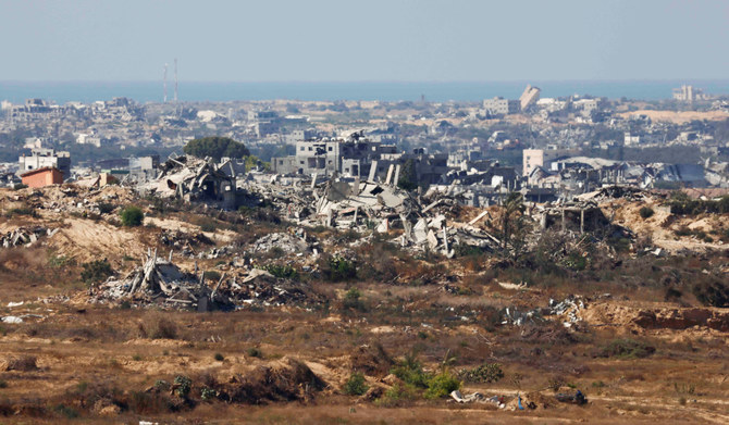 A view of destroyed buildings in Gaza, amid the ongoing conflict between Israel and the Palestinian Islamist group Hamas, as seen from southern Israel August 1, 2024. (REUTERS)