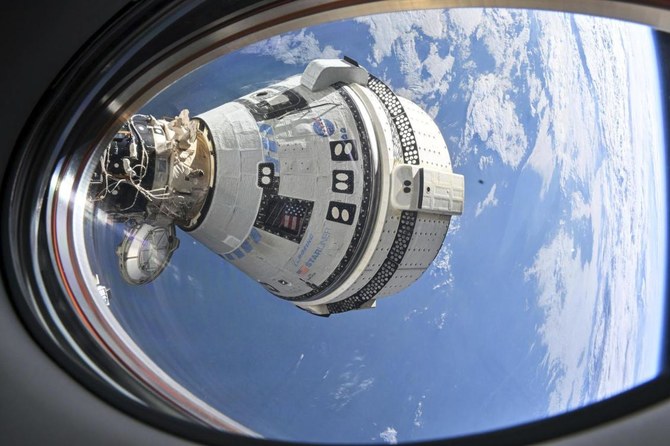 Above, Boeing’s Starliner spacecraft to docked to the ISS Harmony module’s forward port on July 3, 2024. NASA has been buying Boeing more time to do more testing and gather more data to build a better case to trust Starliner. (NASA via AP)