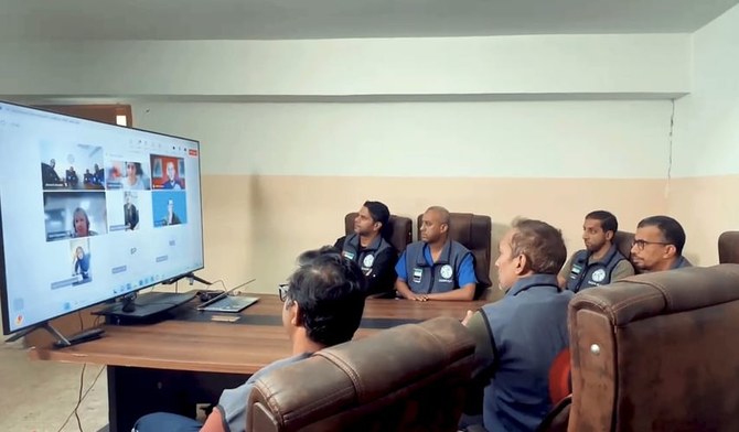 The medical team at the Emirati field hospital in Gaza conducted remote consultations on a number of complex cases using Starlink technology. (WAM)