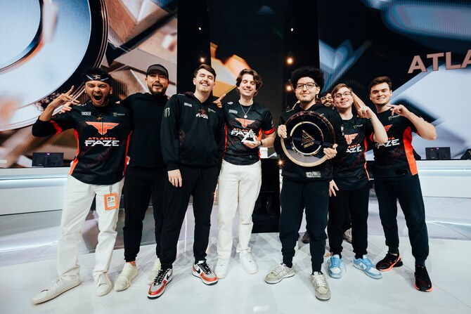 Atlanta FaZe celebrate winning Call of Duty Modern Warfare at the Esports World Cup in Riyadh. (Supplied)