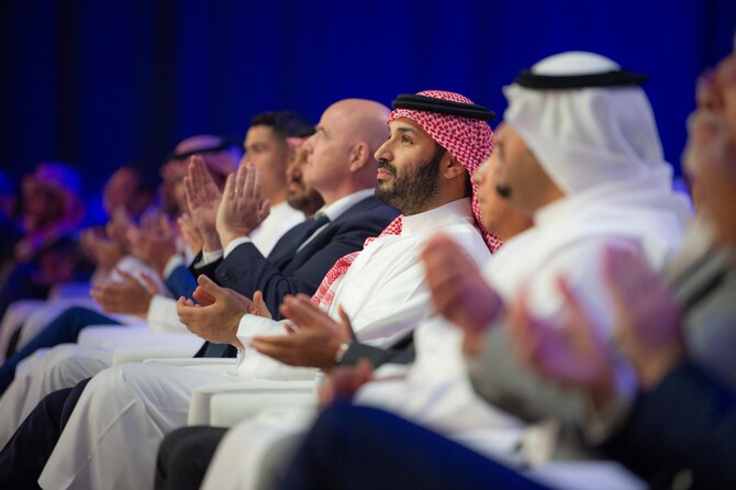 Crown Prince Mohammed bin Salman on Sunday crowned the Saudi Falcons team as champions of the Esports World Cup on the closing day of the 8-week tournament. (SPA)