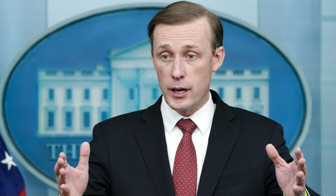 White House national security adviser Jake Sullivan speaks during a press briefing at the White House, in Washington. (AP file photo)