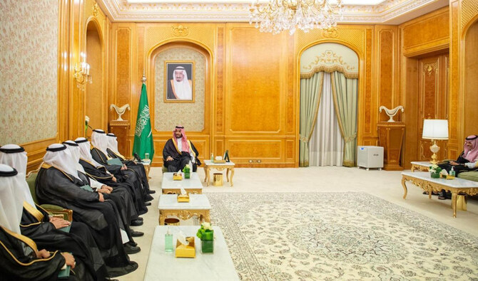 Crown Prince Mohammed bin Salman received newly-appointed Saudi ambassadors to various countries. (SPA)