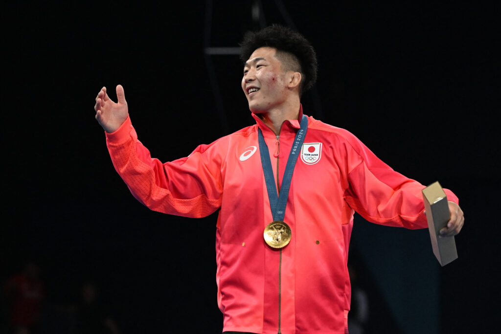 This is the first time for Japan to win two gold medals in Greco-Roman wrestling at an Olympics since the 1964 Tokyo Games. (AFP)