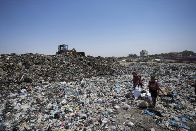 Health authorities and aid agencies are racing to avert an outbreak of polio in the Gaza Strip after the virus was detected in the territory’s wastewater and three cases with a suspected polio symptom have been reported. (AP/File)