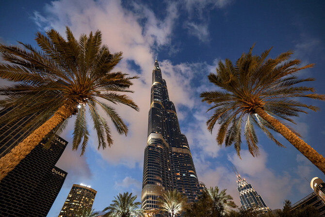 A view of Dubai's landmark Burj Khalifa skyscraper, the world's tallest building. (File/AFP)
