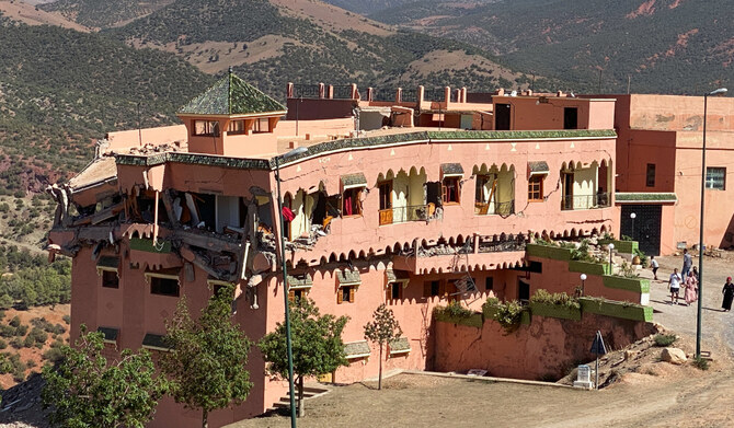 A view shows a damaged building in Moulay Brahim village, following a powerful earthquake in Morocco, September 9, 2023. (REUTERS)