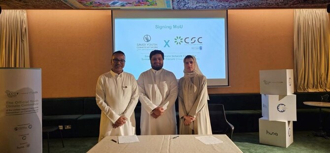 The Saudi Local Conference of Youth 2024 took place in Riyadh with a focus on equipping young Saudis with tools for sustainable entrepreneurship in climate innovation. (Supplied)