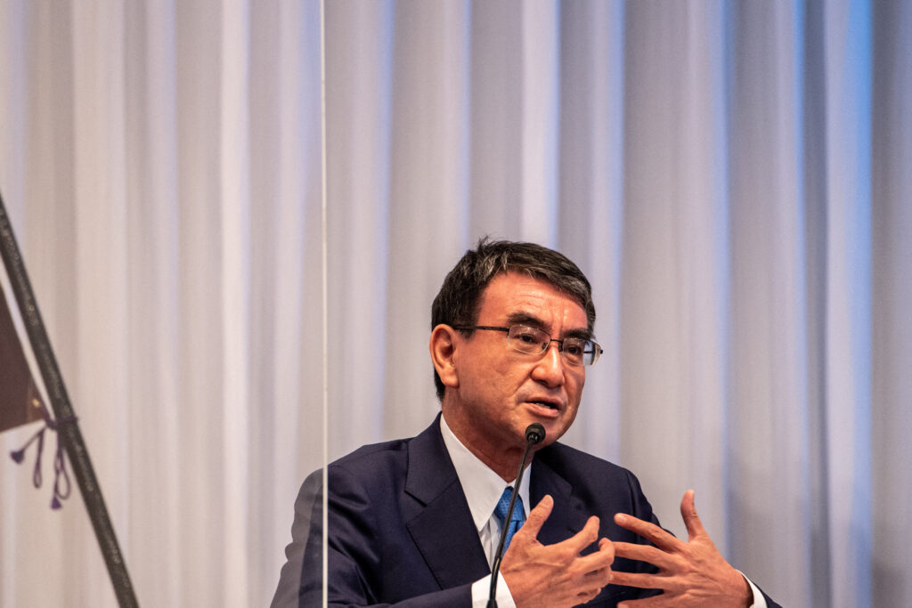 Kono said he would reform labour markets to help boost salaries for part-time workers, and support measures to retrain workers for higher-paying jobs and use data-driven technology to boost productivity. (AFP)