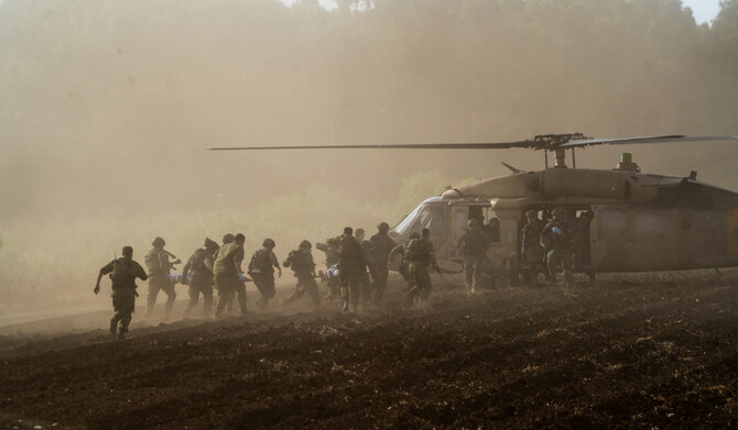 Israel's military evacuate injured people by helicopter after an anti-tank missile was fired into Israel from Lebanon, amid cross-border hostilities between Hezbollah and Israel, near Israel's border with Lebanon in northern Israel September 19, 2024. (REUTERS)