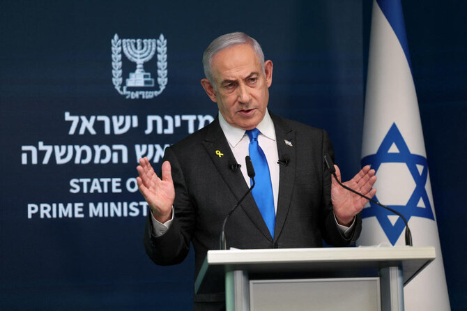 Israeli Prime Minister Benjamin Netanyahu speaks during a press conference for the international media at the Government Press office in Jerusalem, Sept. 4, 2024. (Reuters)