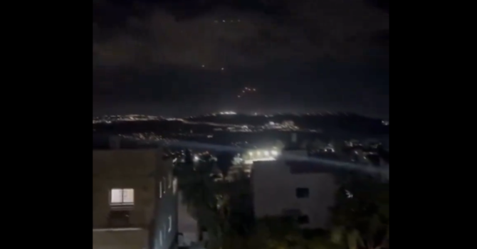 The Israeli military said Tuesday that Iran has fired missiles and it ordered residents to remain close to bomb shelters as air raid sirens sounded across the country. (Screenshot/UGC on X)