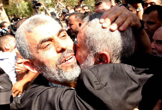 Hamas leader Yahya Sinwar, left, was the main architect of the Oct. 7, 2023 attack on Israel that set off the war in Gaza. (Reuters)