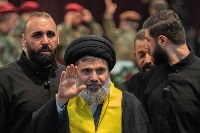 A member of Hezbollah’s decision-making body and a distant relative of Nasrallah, Safieddine was out of contact since Israeli strikes on Beirut weeks ago, a high-level Hezbollah source said at the time. (AFP)