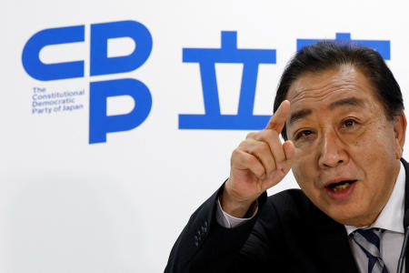 Yoshihiko Noda, leader of the main opposition Constitutional Democratic Party of Japan. (Reuters)