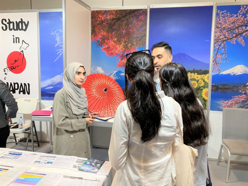 With support from Omani alumni who studied in Japan, the embassy showcased academic programs and scholarship opportunities at Japanese universities to visitors. (X/@japanembassyOMN)
