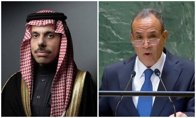 The Saudi foreign minister and his Egyptian counterpart Badr Abdelatty held a phone conversation on Friday to discuss the deteriorating situation in Lebanon and the escalating Israeli-Palestinian conflict. (SPA/Screenshot)