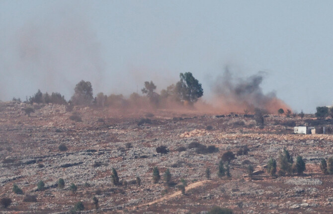 Smoke rises from southern Lebanon following Israeli strikes on Oct. 9, 2024. (Reuters)