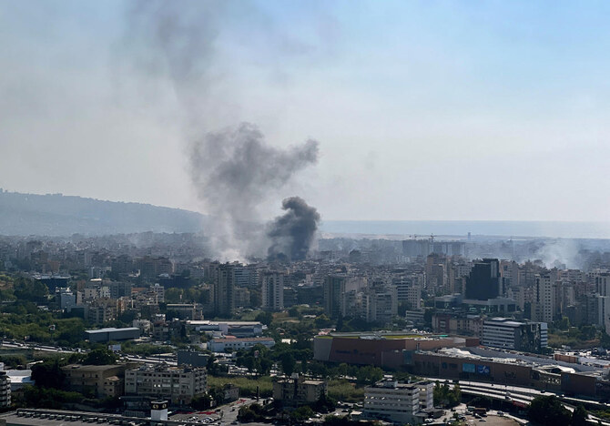 Smoke rises over Beirut’s southern suburbs and their surroundings after strikes, as seen from Sin El Fil, Lebanon on Oct. 3, 2024. (Reuters)