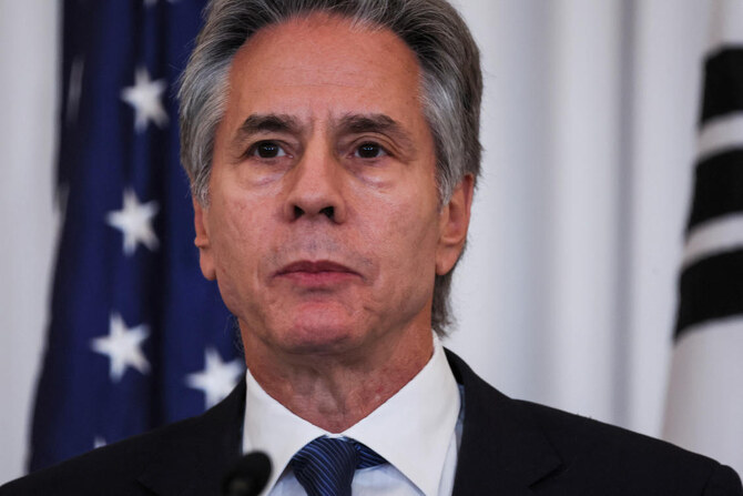 US Secretary of State Antony Blinken at a press conference on Oct. 31, 2024. (Reuters)