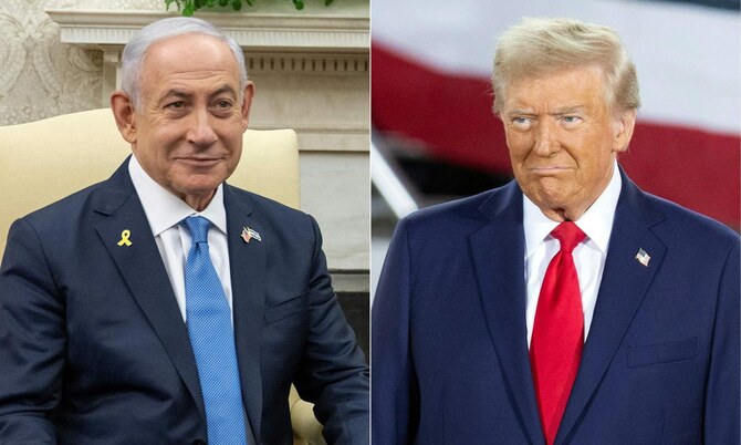 Israeli Prime Minister Benjamin Netanyahu’s office said Sunday he had spoken three times with US president-elect Donald Trump over the past few days. (File/AFP)