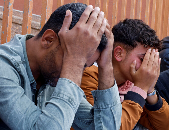 People mourn Palestinians killed in an Israeli strike, at Nasser hospital in Khan Younis in the southern Gaza Strip, November 17, 2024. (Reuters)
