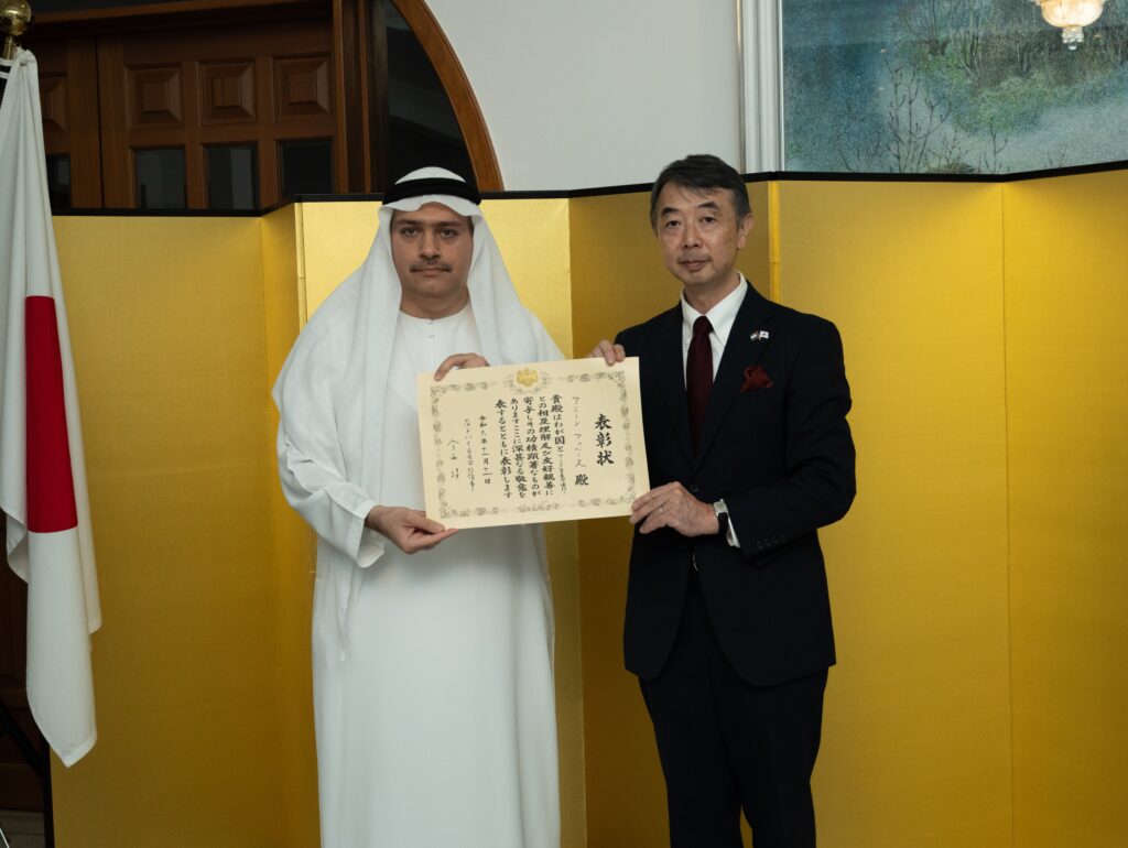 The journalist received the award on Monday during a ceremony held at the Consul-General’s residence in Dubai. (ANJ Photo)