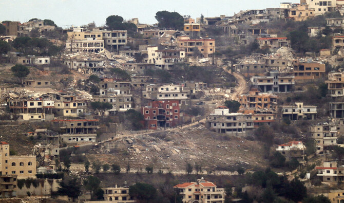 This picture shows destroyed buildings in the southern Lebanese village of Khiam, near the border with Israel, in the aftermath of Israeli strikes on December 7, 2024. (AFP/File)
