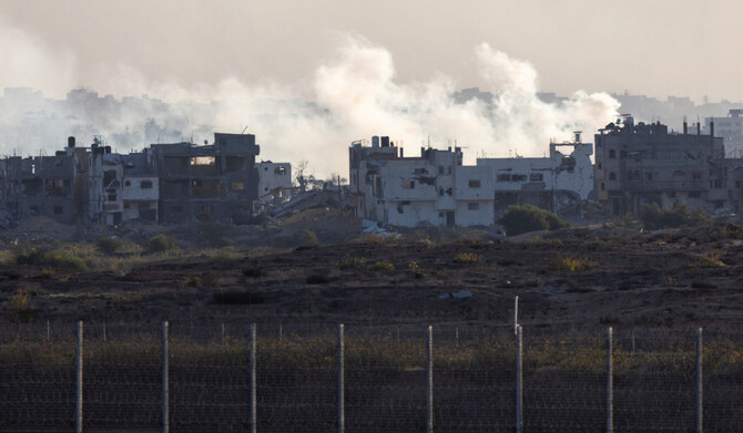 Smoke rises from Gaza, amid the ongoing conflict in Gaza between Israel and Hamas, as seen from the Israeli side of the border, December 16, 2024. (REUTERS)