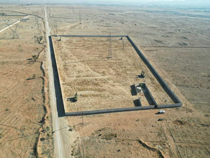 A drone view shows the site of a mass grave in Al Qutayfah, Syria. (Reuters)